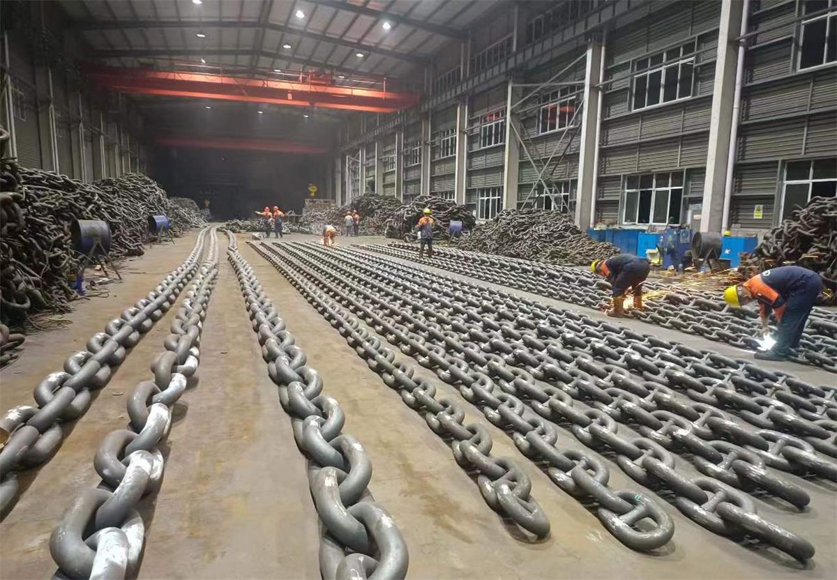 Spanningstest van ankerketting